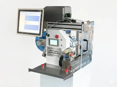 Máy Gấp Dán Nhãn Dây Điện Bán Tự Động JW-T107 - Máy Quấn Băng Keo