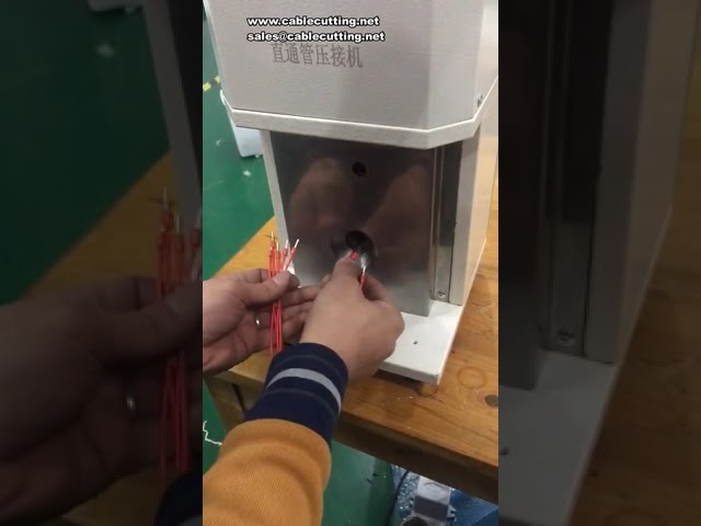 0 2 6mm² Straight Tube Terminal Crimping Machine for Electronics, Automotive Wire Harness, Cable Wir