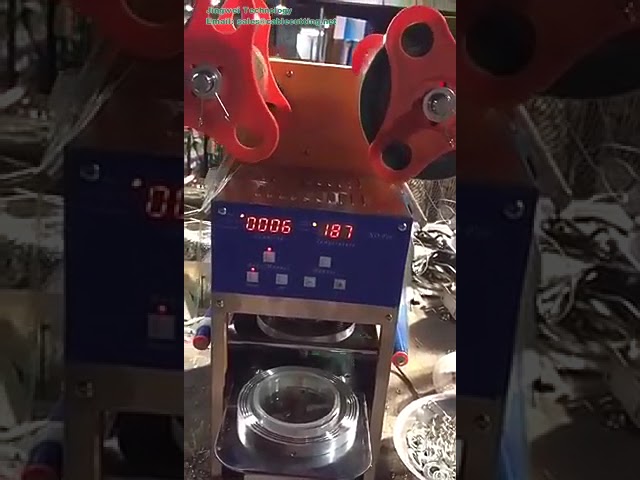 F08 electric desktop automatic cup bottle sealing machine for Milk tea shop coffee bar