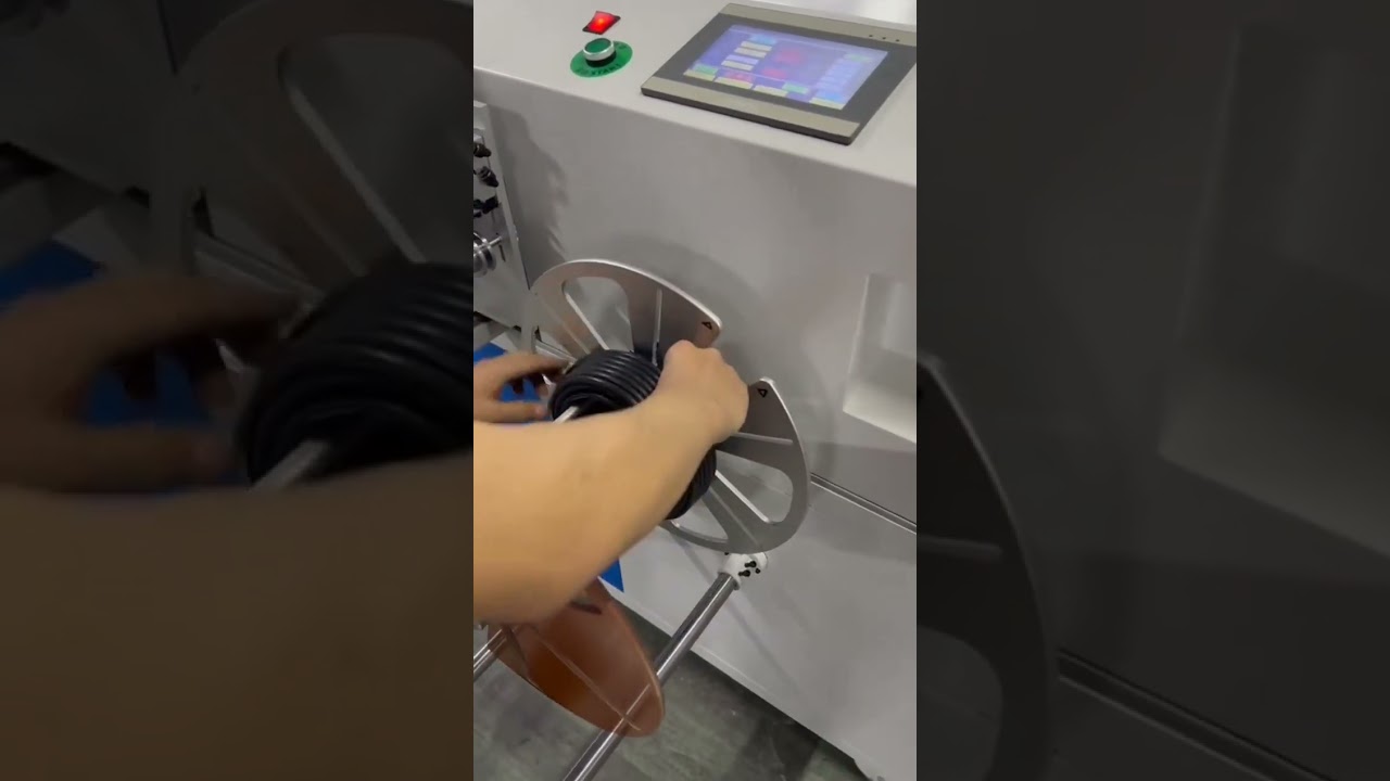 Automatic Meter Counting, Cutting & Coiling Machine with Tying Function #machine #factory