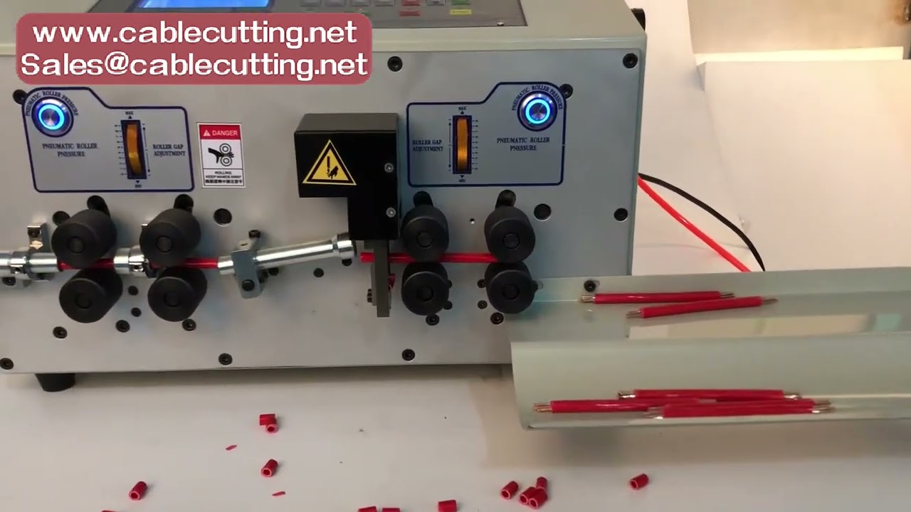 Automatic Wheels 1000W 800W Wire Peeling Stripping Cutting Machine 1 70mm2 for PVC Teflon Glass Wire