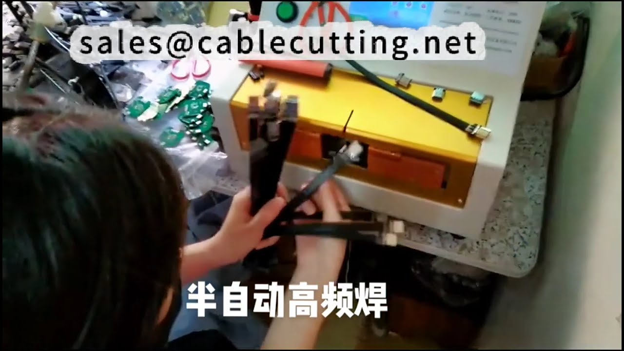 Dây chuyền xử lý cáp HDMI tự động hoàn chỉnh – Cắt, tuốt, cắt lá laser, phân loại và hàn