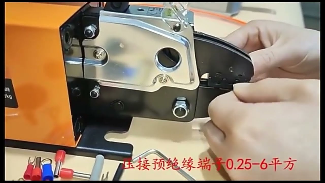 Portable 025 6mm2 Pneumatic Terminal Crimping Machine Pre insulated Wire Crimper 04 1mpa