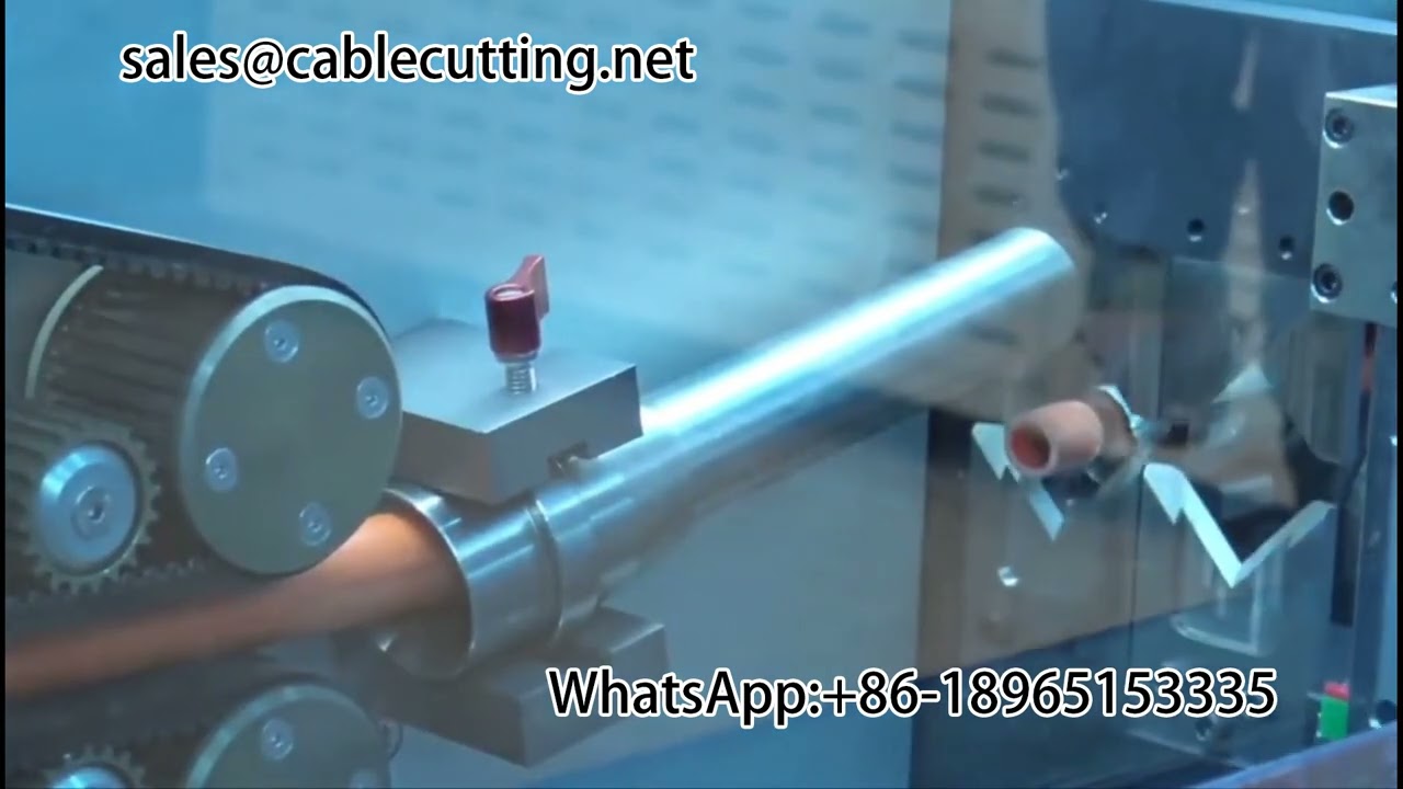 Automatic rotary knife stripping machine #automation equipment #stripping machine #harness equipment