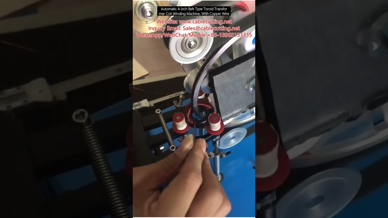 Automatic 4 inch Belt Type Toroid Transformer Coil Winding Machine, With Copper Wire