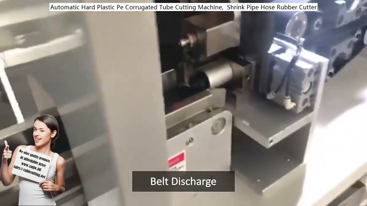 Automatic Hard Plastic Pe Corrugated Tube Cutting Machine,  Shrink Pipe Hose Rubber Cutter