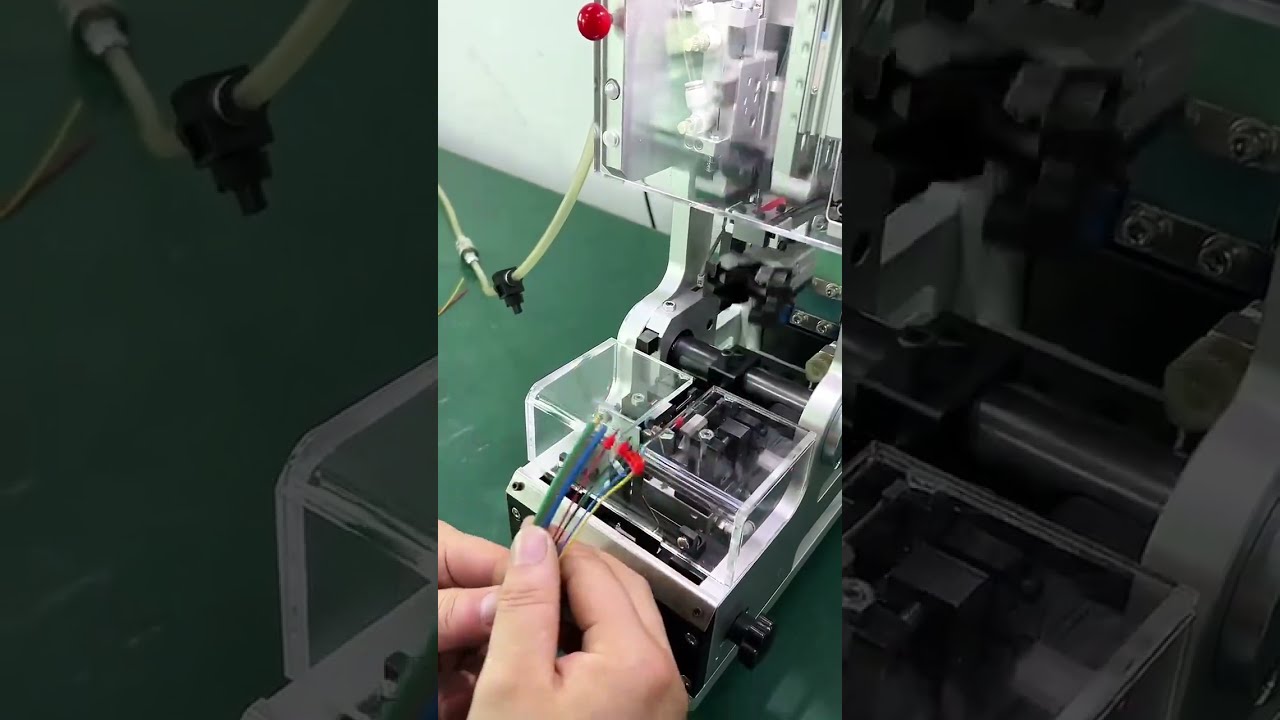 Semi Automatic Waterproof Plug Insertion Machine Working #machine #cablewirestrippingmachine#factory