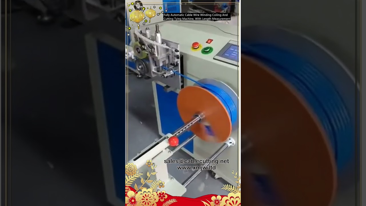 Fully Automatic Cable Wire Winding Coiling And Cutting Tying Machine, With Length Measurement