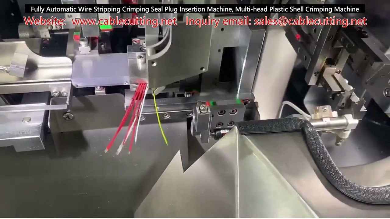 Fully Automatic Wire Stripping Crimping Seal Plug Insertion Machine