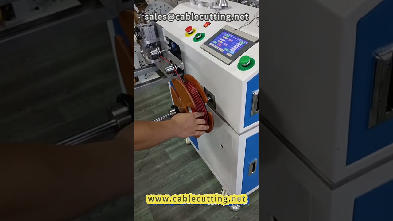 Double parallel wire, audio wire meter winding machine #wire processing #audio wire #winding machine