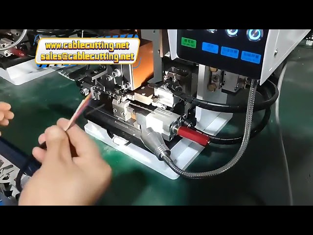 Mute terminal single wire multi core wire wiring stripping machine with stripping terminal machine