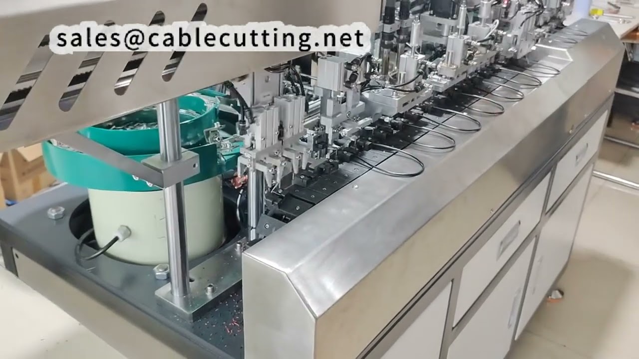 Fully Automatic 2 Core Data Cable Soldering Machine 1200-1300 pcs/hr, Compact Design