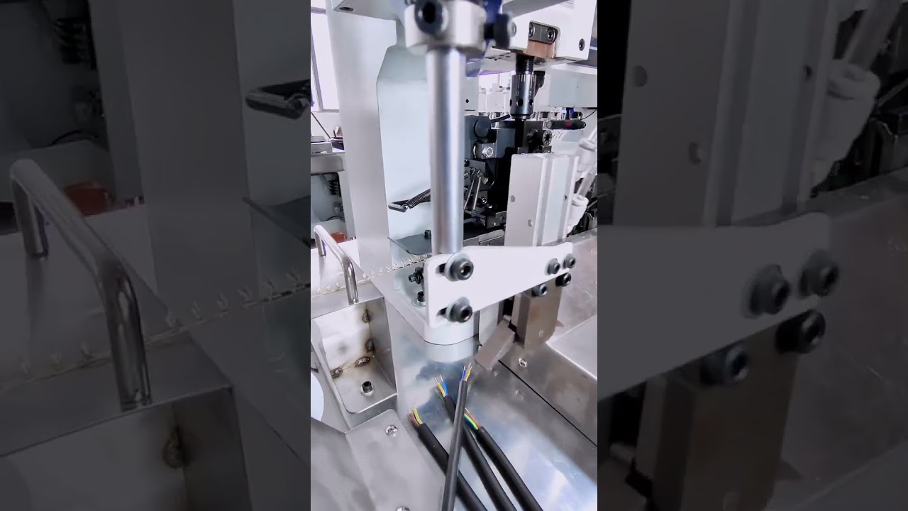 Ultra Short Multi Core Wire Shark Tooth Terminal Crimping #factory #machine #cablewirestripping