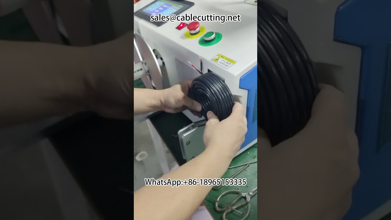 Precision winding and tying machine #wire winding machine #wire processing #wire harness processing