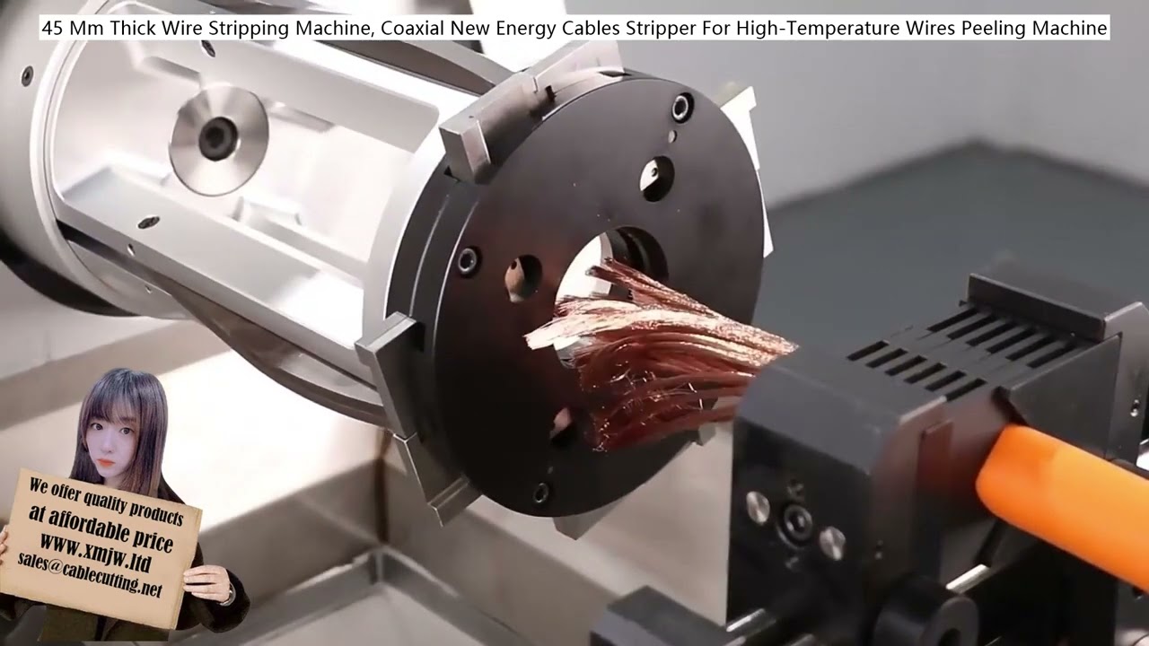 45 Mm Thick Wire Stripping Machine, Coaxial New Energy Cables Stripper For High Temperature Wires Pe