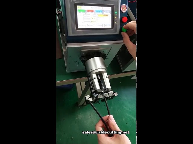 Máy tuốt vỏ cáp đồng trục bán tự động - Máy bóc vỏ cáp đồng trục chuyên nghiệp