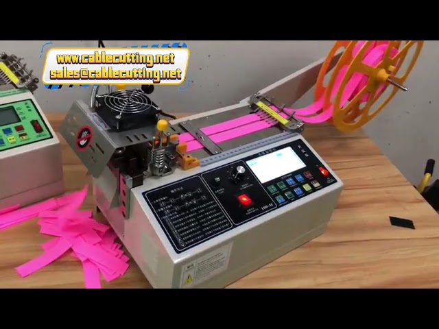 Big Screen Display Hot and Cold Cloth Belt Cutting Machine Cutting Machine for Cloth Belt Magic Stic