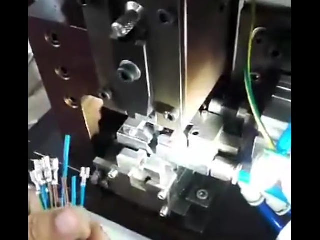 Semi Automatic Straight Mold Terminal Stripping & Crimping Machine   Multi Core Wire Integrated