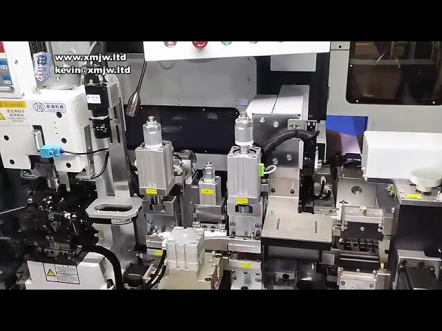 automatic double ends wire stripping crimping plastic shell connector inserting tinning machine