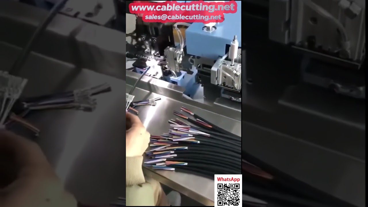 Automatic Multi-Core Wire Stripping and Crimping Machine