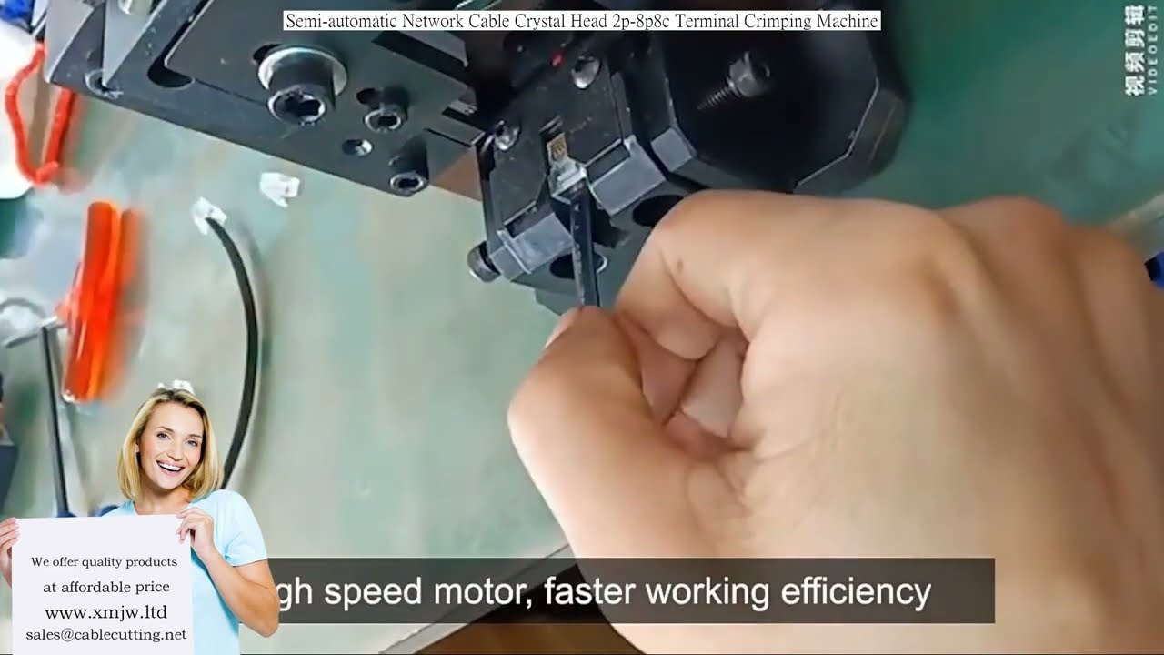 Semi-automatic Network Cable Crystal Head 2p 8p 8c Terminal Crimping Machine