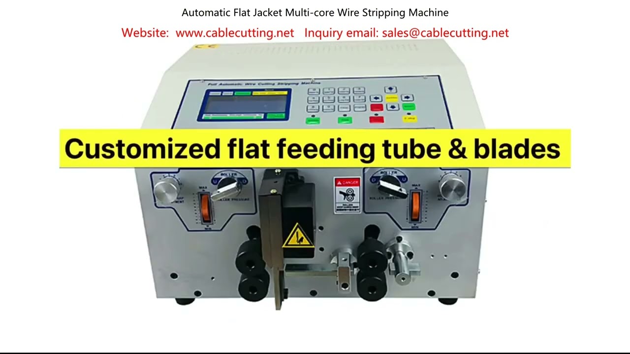 Automatic Flat Jacket Multi core Wire Stripping Machine
